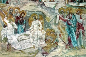 Мироносицы и Богородица у Гроба 